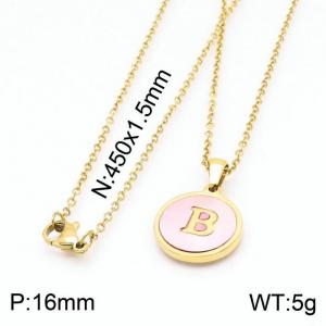 SS Gold-Plating Necklace - KN199405-LB