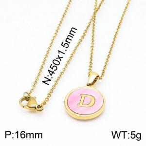 SS Gold-Plating Necklace - KN199407-LB