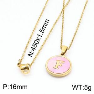 SS Gold-Plating Necklace - KN199409-LB