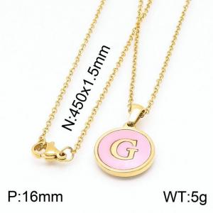 SS Gold-Plating Necklace - KN199410-LB