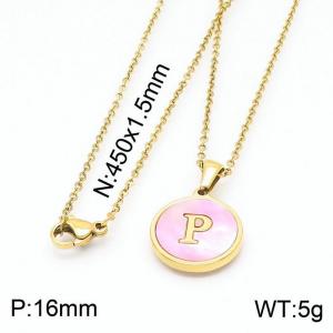 SS Gold-Plating Necklace - KN199419-LB