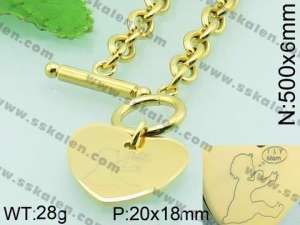 SS Gold-Plating Necklace - KN19942-Z
