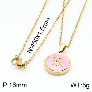 SS Gold-Plating Necklace - KN199421-LB