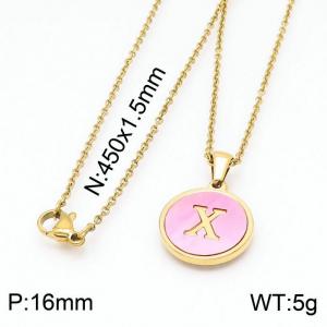 SS Gold-Plating Necklace - KN199427-LB
