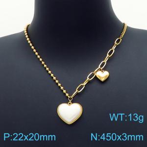 SS Gold-Plating Necklace - KN199458-HM