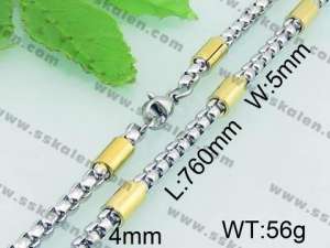 SS Gold-Plating Necklace - KN19952-Z