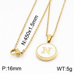 SS Gold-Plating Necklace - KN199620-KA