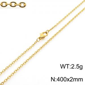 Staineless Steel Small Gold-plating Chain - KN19963-Z