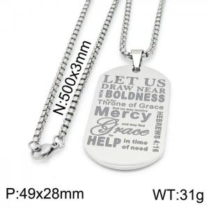 Stainless Steel Necklace - KN199637-Z