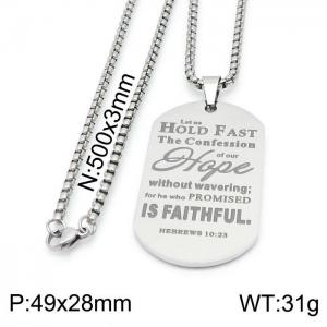 Stainless Steel Necklace - KN199640-Z