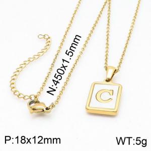 SS Gold-Plating Necklace - KN199662-K