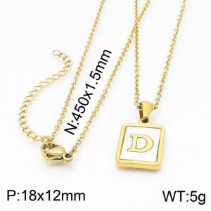 SS Gold-Plating Necklace - KN199663-K