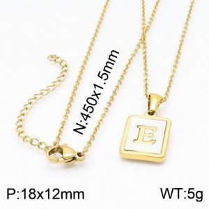 SS Gold-Plating Necklace - KN199664-K