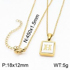 SS Gold-Plating Necklace - KN199667-K