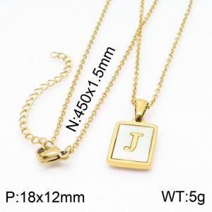 SS Gold-Plating Necklace - KN199669-K