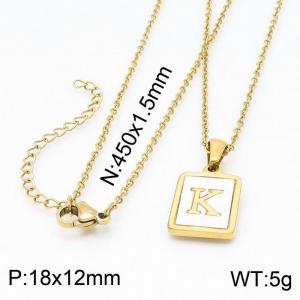 SS Gold-Plating Necklace - KN199670-K