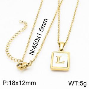 SS Gold-Plating Necklace - KN199671-K