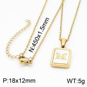 SS Gold-Plating Necklace - KN199672-K