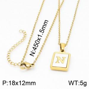 SS Gold-Plating Necklace - KN199673-K
