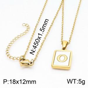 SS Gold-Plating Necklace - KN199674-K