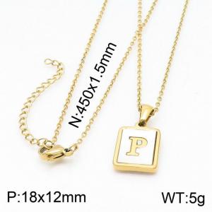 SS Gold-Plating Necklace - KN199675-K