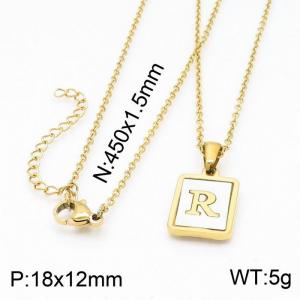 SS Gold-Plating Necklace - KN199677-K