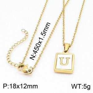 SS Gold-Plating Necklace - KN199680-K
