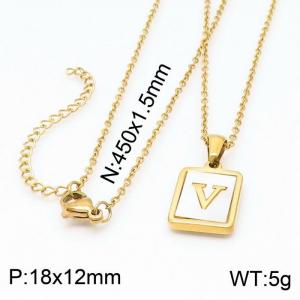 SS Gold-Plating Necklace - KN199681-K