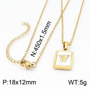 SS Gold-Plating Necklace - KN199682-K