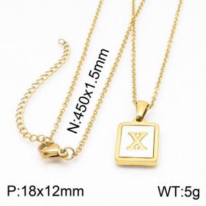 SS Gold-Plating Necklace - KN199683-K