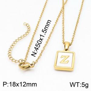 SS Gold-Plating Necklace - KN199685-K