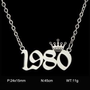 Stainless Steel Necklace - KN199759-WGNF