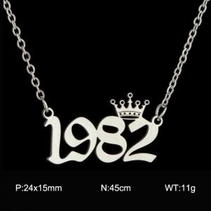 Stainless Steel Necklace - KN199764-WGNF