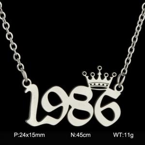 Stainless Steel Necklace - KN199772-WGNF