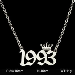 Stainless Steel Necklace - KN199786-WGNF