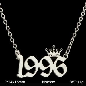 Stainless Steel Necklace - KN199792-WGNF