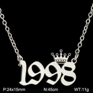 Stainless Steel Necklace - KN199795-WGNF
