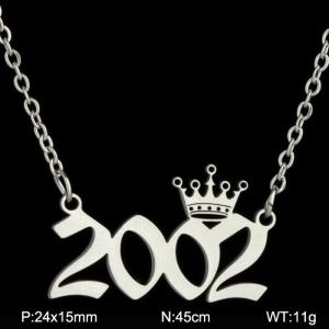 Stainless Steel Necklace - KN199804-WGNF