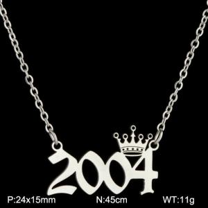 Stainless Steel Necklace - KN199808-WGNF
