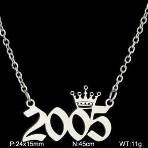 Stainless Steel Necklace - KN199811-WGNF