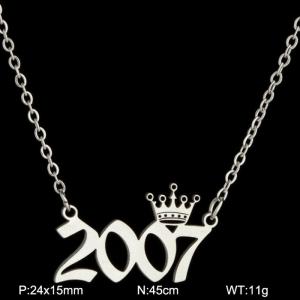 Stainless Steel Necklace - KN199815-WGNF
