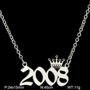 Stainless Steel Necklace - KN199817-WGNF