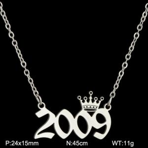 Stainless Steel Necklace - KN199819-WGNF