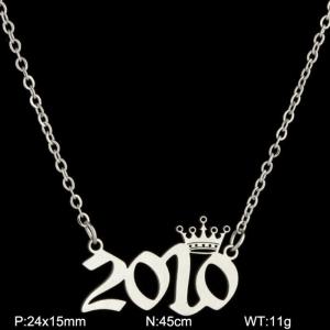 Stainless Steel Necklace - KN199821-WGNF