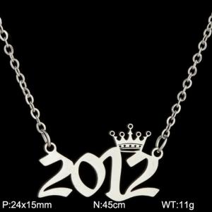 Stainless Steel Necklace - KN199825-WGNF