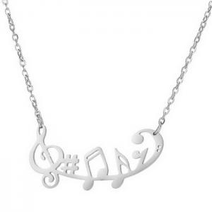 Stainless Steel Necklace - KN199848-WGNF