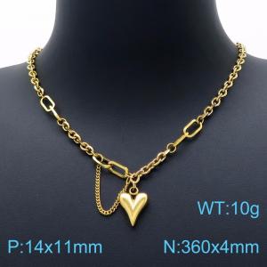 SS Gold-Plating Necklace - KN199930-KLX