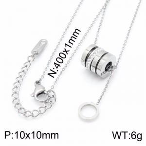 Stainless Steel Stone Necklace - KN199934-KLX