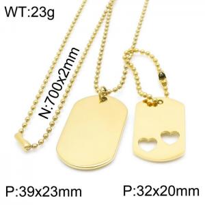 SS Gold-Plating Necklace - KN199939-Z