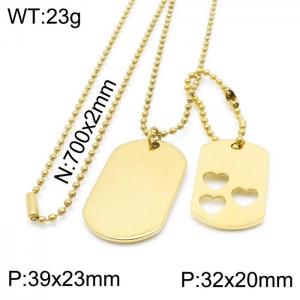 SS Gold-Plating Necklace - KN199941-Z